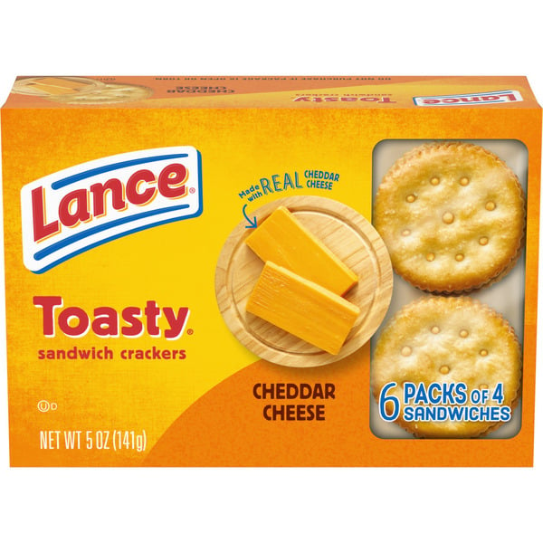 Snacks Lance Toasty Cheddar Sandwich Crackers hero