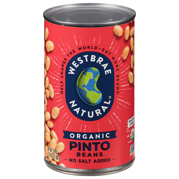 Canned Meals & Beans Westbrae Natural Pinto Beans, No Salt Added, Organic hero