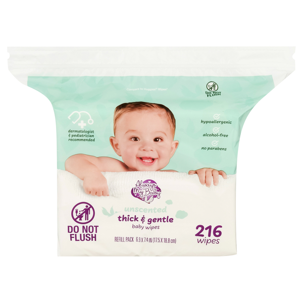 Diapers & Wipes Always My Baby Thick & Gentle Baby Wipes Unscented hero