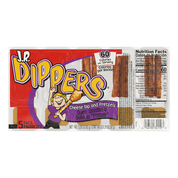 Chips & Pretzels J.R. Dippers Cheese Dip & Pretzels hero