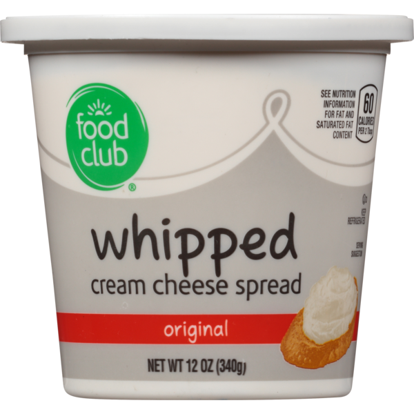 Packaged Cheese Food Club Original Whipped Cream Cheese Spread hero