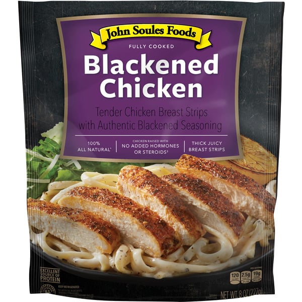 John Soules Foods Blackened Chicken Strips, Refrigerated hero