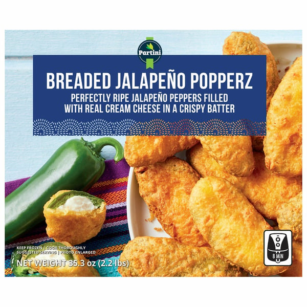 Frozen Appetizers & Sides Partini Jalapeo Poppers, 2.2 lbs hero