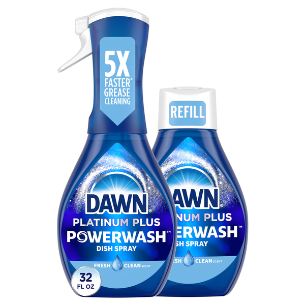 Kitchen Supplies Dawn Platinum Powerwash Dish Spray, Dish Soap, Fresh Scent Bundle, Starter-Kit hero