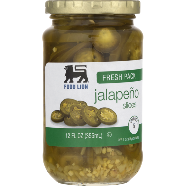 Pickled Goods & Olives Food Lion Jalapeno Slices, Fresh Pack, Jar hero