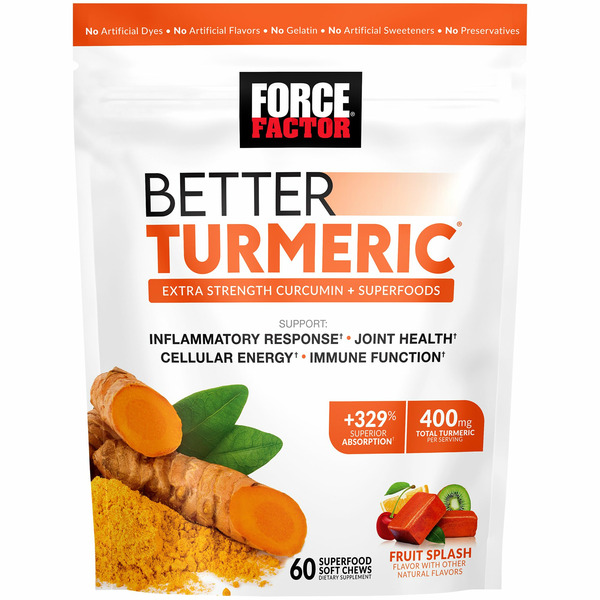 Force Factor Better Turmeric, Fruit Splash, Soft Chews hero