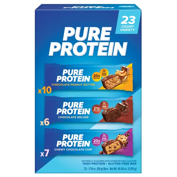 Protein & Meal Replacements Pure Protein Bar Variety Pack, 23 Ct hero