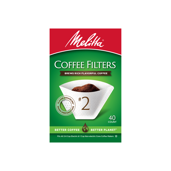 Coffee Melitta #2 Cone Filter Paper White hero