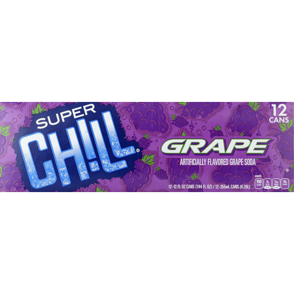 Water, Seltzer & Sparkling Water Super Chill Soda, Grape hero