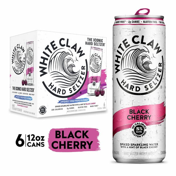 Beers & Coolers White Claw Hard Seltzer Black Cherry hero