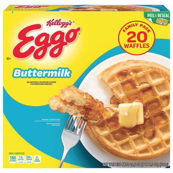 Kellogg’s Eggo Waffles, Buttermilk, Family Pack hero