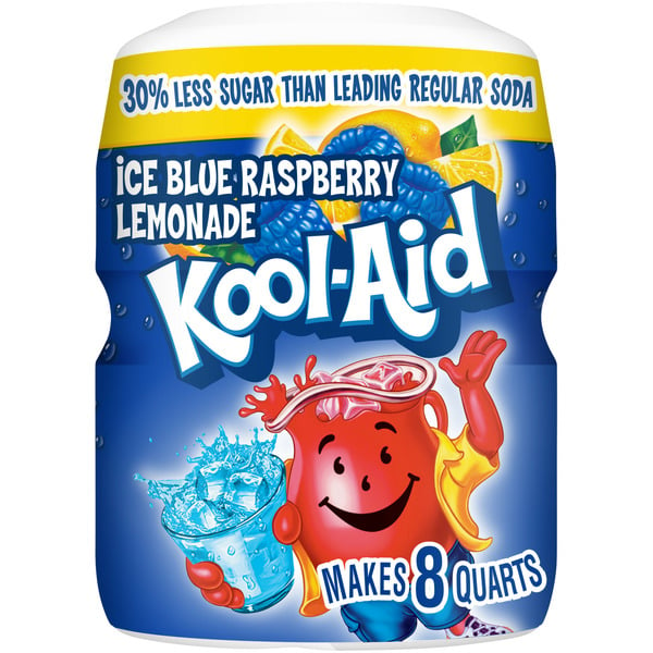 Cocoa & Drink Mixes Kool-Aid Blue Raspberry Lemonade Artificially Flavored Powdered Soft Drink Mix hero