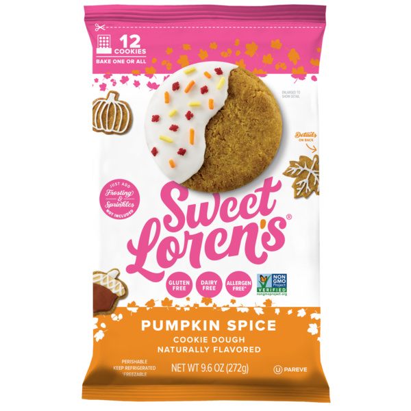 Sweet Loren's  Ready to Bake Pumpkin Spice Cookie Dough, Gluten Free & Vegan hero