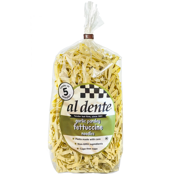 Dry Pasta Al Dente  Garlic Parsley Fettuccine hero