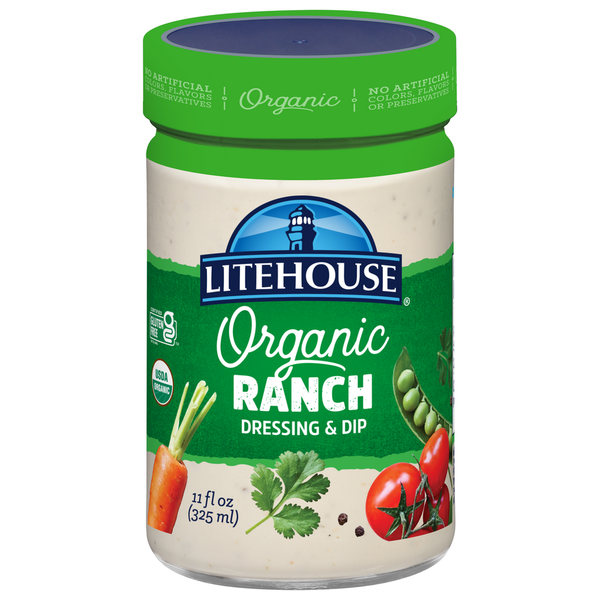 Salad Dressing & Toppings Litehouse Dressing & Dip, Ranch, Organic hero