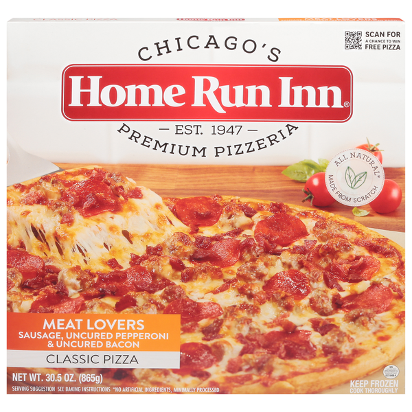 Frozen Pizza Home Run Inn Classic Pizza, Sausage, Uncured Pepperoni & Uncured Bacon hero