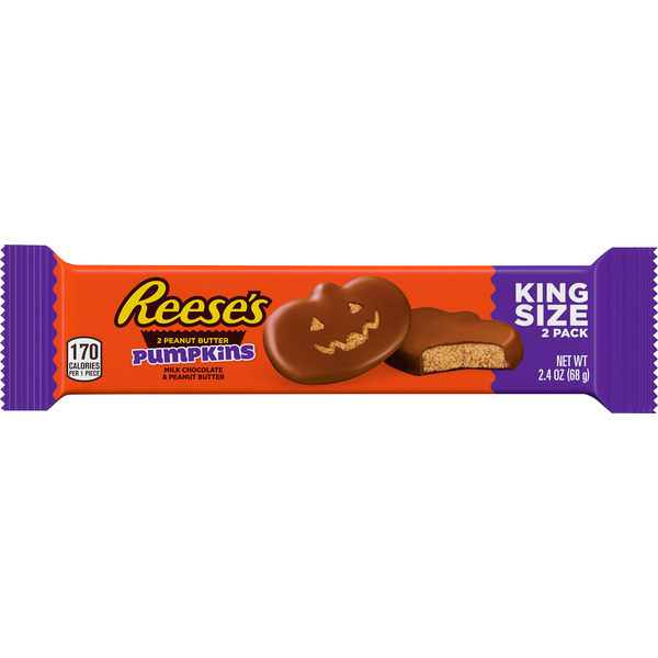 Candy & Chocolate Reese's Milk Chocolate King Size Peanut Butter Pumpkins Halloween Candy hero