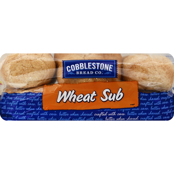 Buns & Rolls Cobblestone Bread Co Sub Rolls, Wheat hero