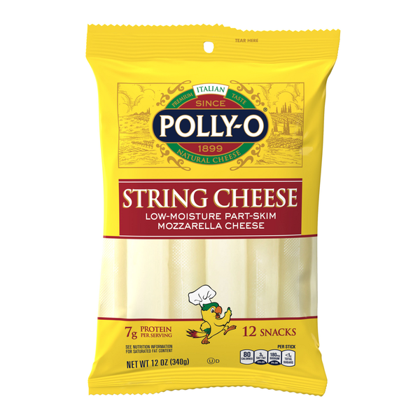 Cheese Polly-O String Cheese Mozzarella Cheese Snacks hero