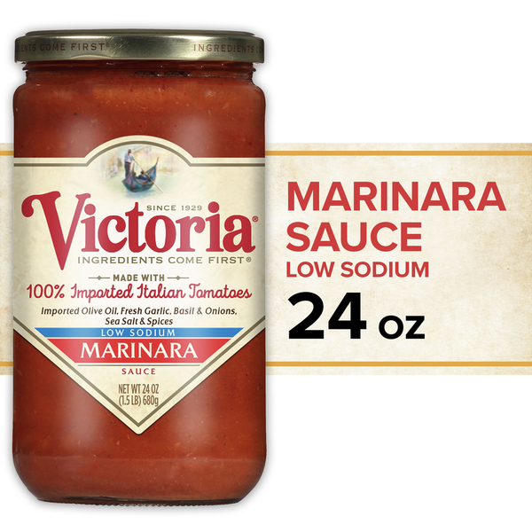 Pasta Sauce Victoria Low Sodium Marinara Sauce hero