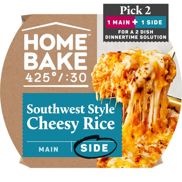 Frozen Meals Homebake 425/30 Southwest Style Cheesy Rice hero