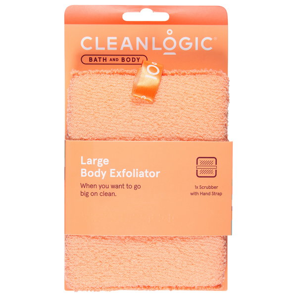 Body Lotions & Soap Cleanlogic Body Care Scrubber, Body Exfoliator, Large hero