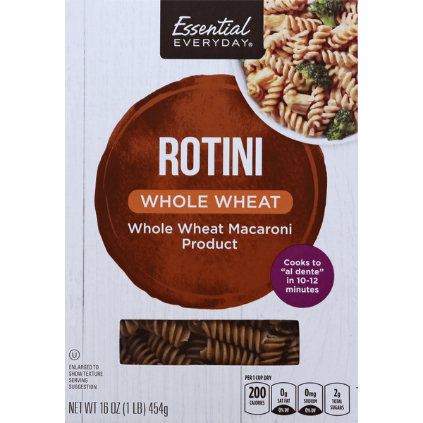 Dry Pasta Essential Everyday Rotini, Whole Wheat hero