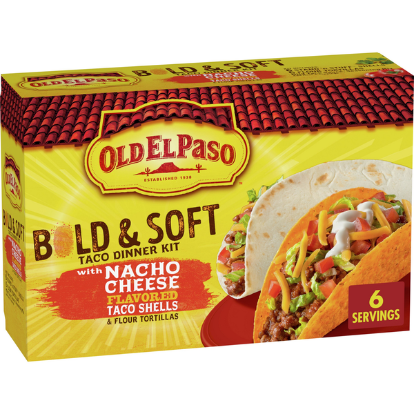 Dog Food & Care Old El Paso Nacho Cheese Bold & Soft Tortilla Taco Dinner Kit hero