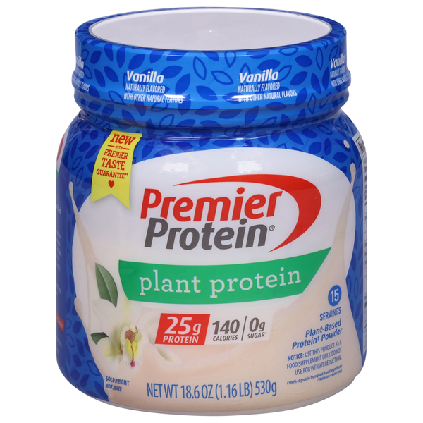 Premier Protein Protein Powder, Vanilla, Plant Protein hero