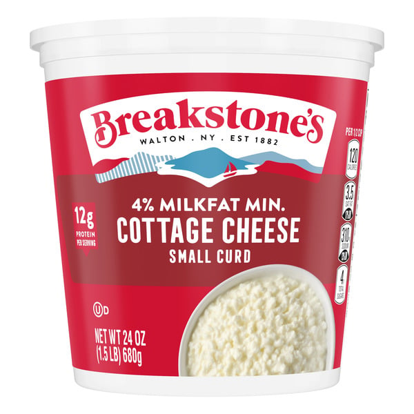 Other Creams & Cheeses Breakstone's Small Curd 4% Milkfat Min. Cottage Cheese oz Tub hero