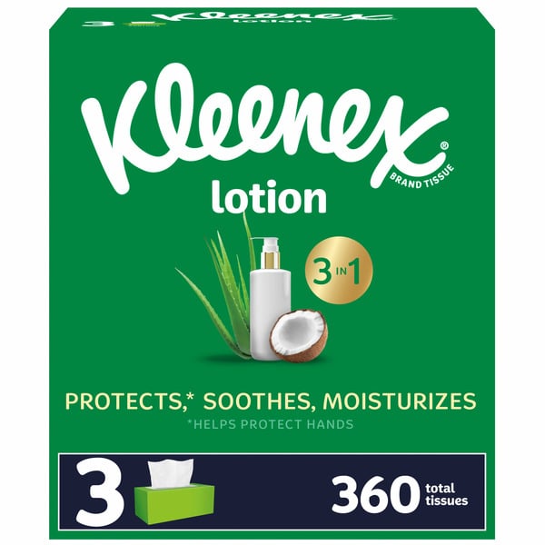 Kleenex Lotion Facial Tissues with Coconut Oil hero