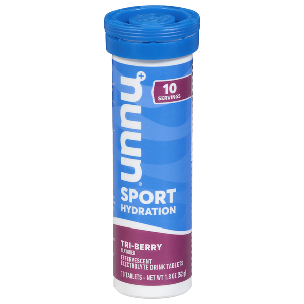 Vitamins & Supplements Nuun Sport Hydration, Tri-Berry Flavored, Effervescent Electrolyte Drink Tablets hero