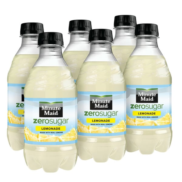 Juice & Nectars Minute Maid Zero Sugar Lemonade Juice Drink Bottles hero