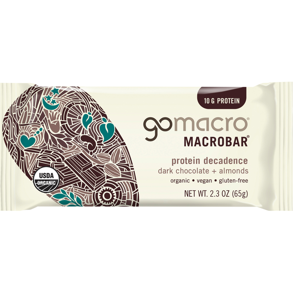 Energy & Granola Bars GoMacro MacroBar, Dark Chocolate + Almonds hero