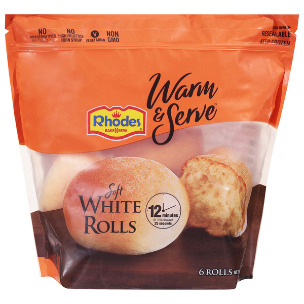 Buns & Rolls Rhodes Bake-N-Serv White Rolls, Soft hero