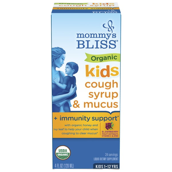 Vitamins & Supplements Mommy's Bliss Organic Kids Cough Syrup & Mucus + Immunity Support hero