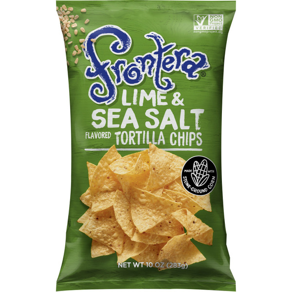 Chips & Pretzels Frontera Lime & Sea Salt Tortilla Chips, Non-GMO, Small Batch hero