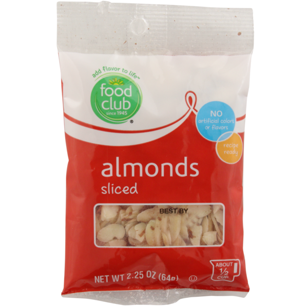 Baking Ingredients Food Club Sliced Almonds hero