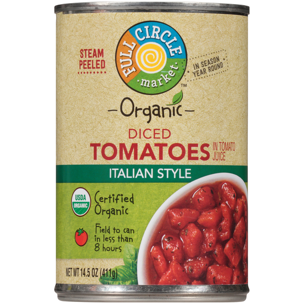 Canned & Jarred Vegetables Full Circle Italian Style Diced Tomatoes In Tomato Juice hero