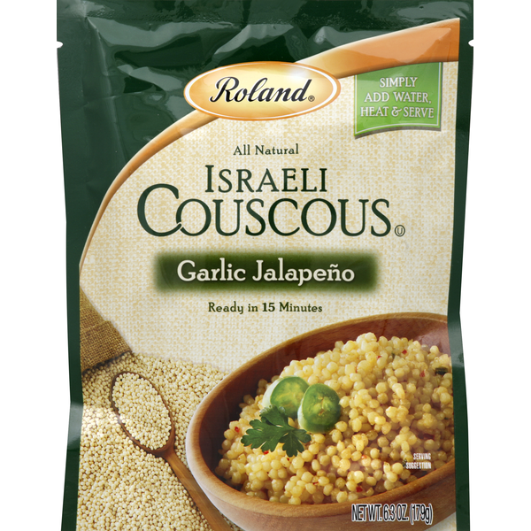 Grains, Rice & Dried Goods Roland Foods Israeli Couscous, Garlic Jalapeno hero