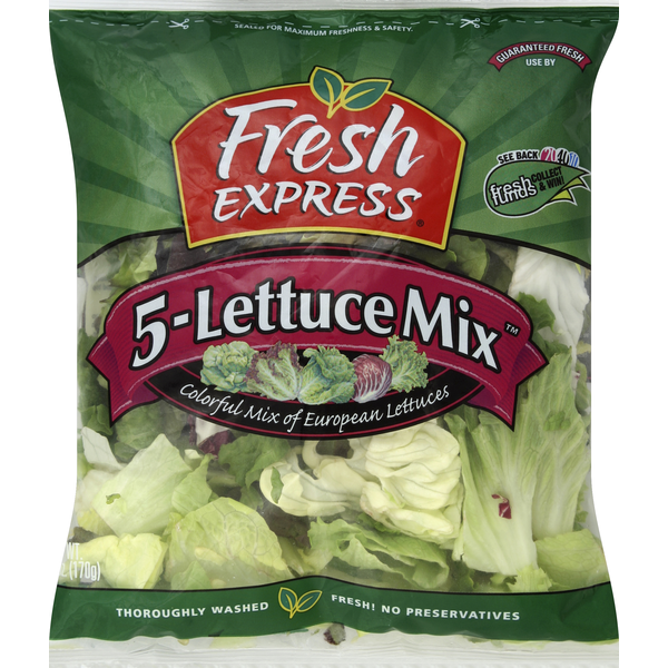 Packaged Vegetables & Fruits Fresh Express 5-Lettuce Mix hero