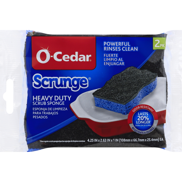 Cleaning Products O Cedar Scrub Sponge, Heavy Duty, 2 Pack hero