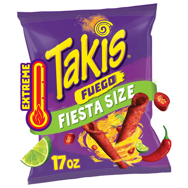 Chips & Pretzels Takis Fuego Rolled Tortilla Chips Bag hero