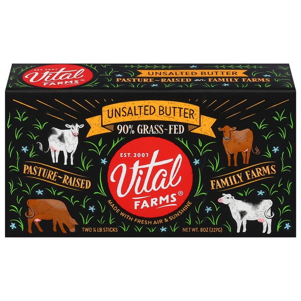 Butter, Margarine and Spread Vital Farms Grass-Fed Unsalted Butter hero