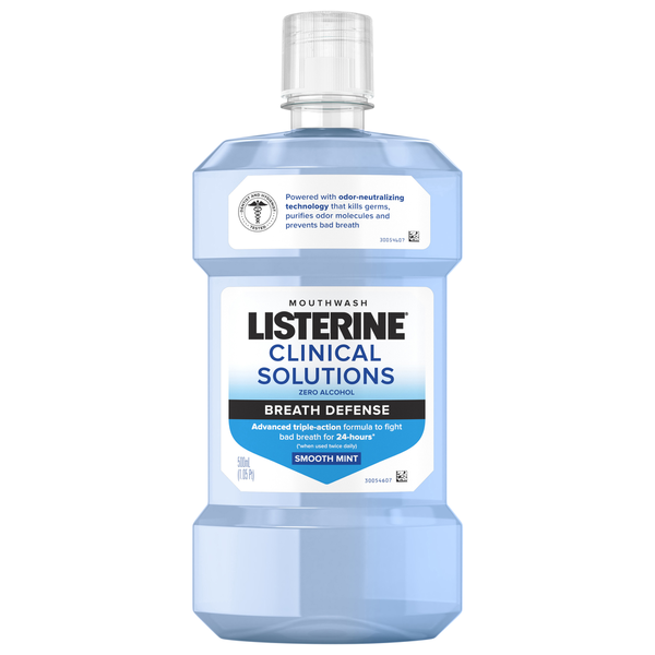 Listerine Mouthwash, Breath Defense, Smooth Mint hero