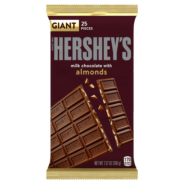 Candy & Chocolate Hershey's Milk Chocolate with Almonds Giant Candy hero