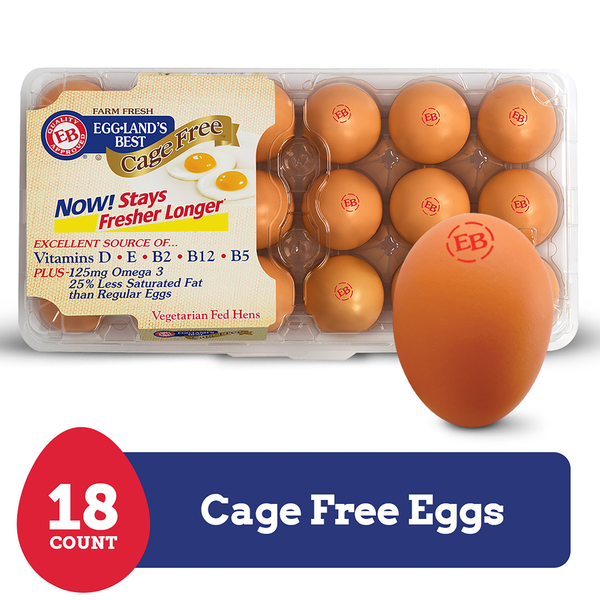 Eggs Eggland's Best Cage Free Large Brown Eggs, 18 count hero