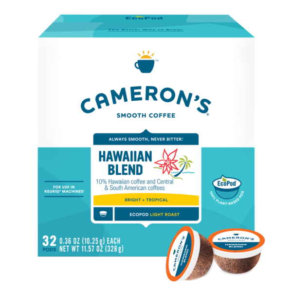 Coffee Cameron's Coffee, Smooth, Light Roast, Hawaiian Blend, EcoPod hero