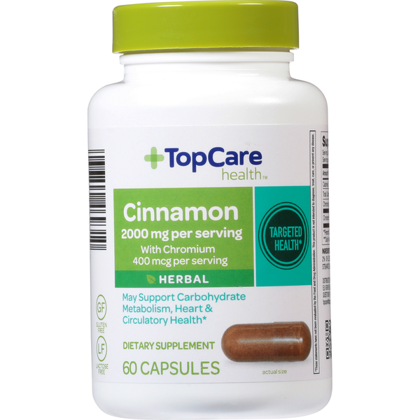 Vitamins & Supplements TopCare Cinnamon, 2000 mg, Capsules, Herbal hero