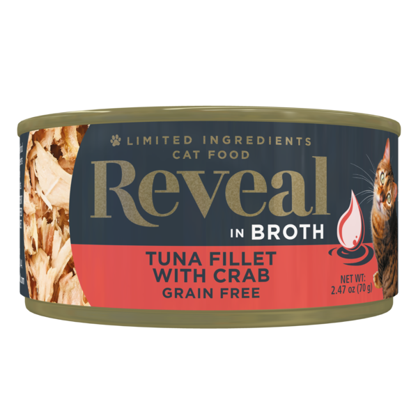 Cat Food & Care Reveal Natural Wet Cat Food, Tuna Fillet with Crab in Broth hero